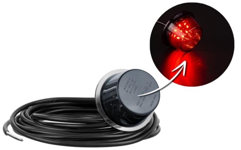 БЕЛЫЙ МОДУЛЬ ДЛЯ ВЫНОСНОГО ГАБАРИТНОГО ФОНАРЯ (LED) КРАСНЫЙ 12 / 24V УНИВЕРСАЛЬНАЯ