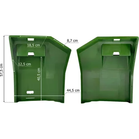 John Deere Seria 6000 Garde-boue / Aile Arrière Droit Gauche Avec Trou