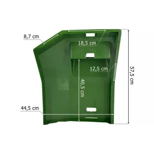 John Deere 6000 Rear Mudguard RH (With Hole, Green)
