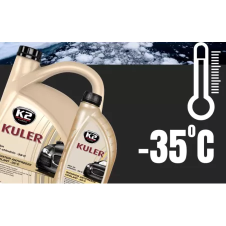 K2 Kuler Liquide de Refroidissement -35°C 1L Hoat (Jaune)