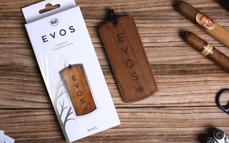 K2 Evos Boss Zapach Samochodowy (Drewniana Zawieszka)