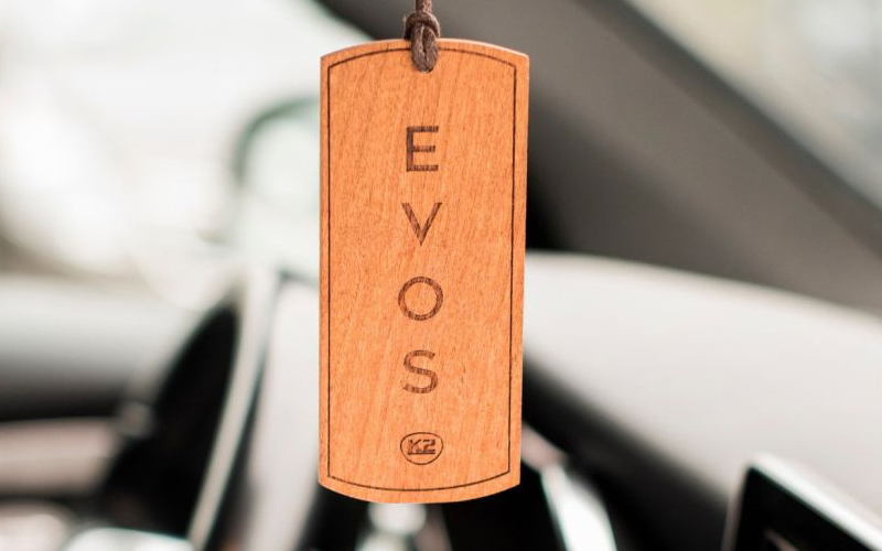 K2 Evos Boss Car Air Freshener (Wooden Pendant)