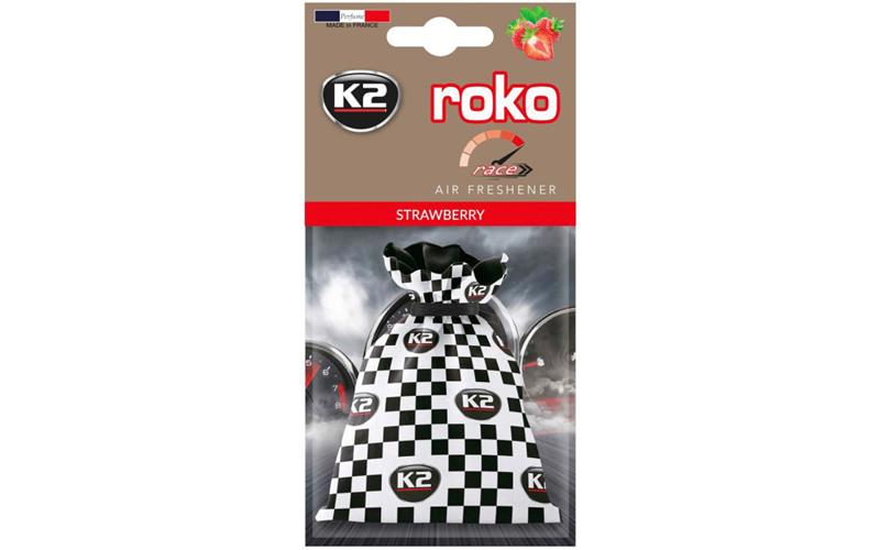 K2 Roko Race Strawberry Car Air Freshener 25g (Sachet)