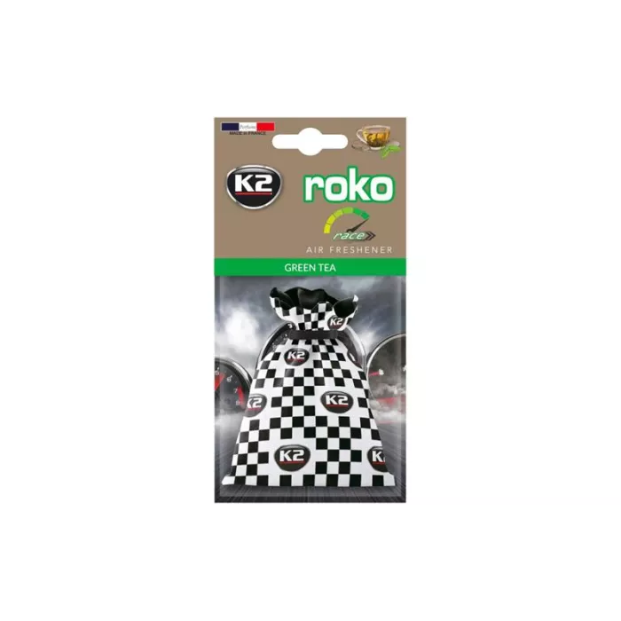K2 Roko Race Green Tea Car Air Freshener 25g (Sachet)
