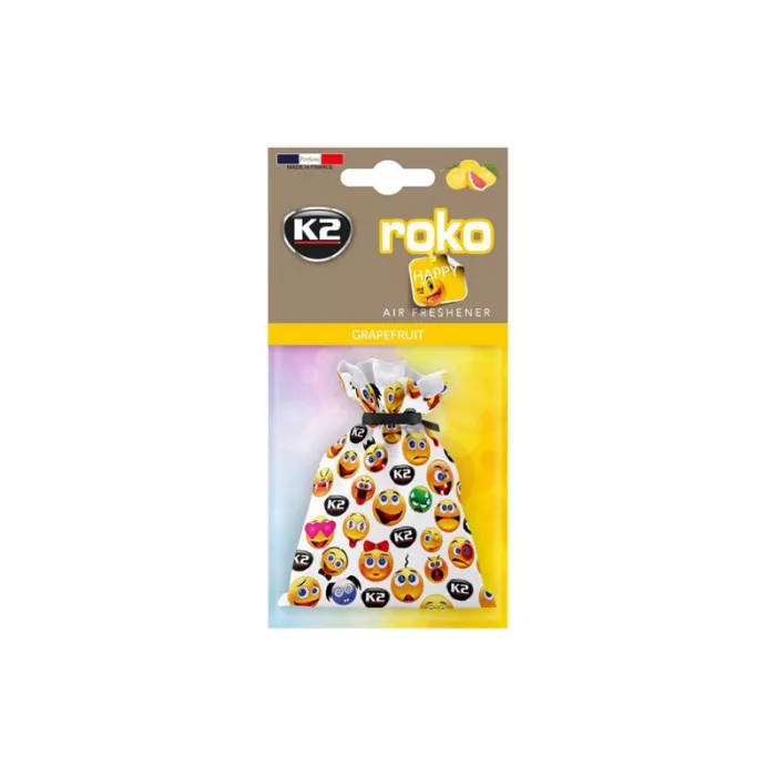 K2 Roko Happy Grapefruit Car Air Freshener 25g (Sachet)