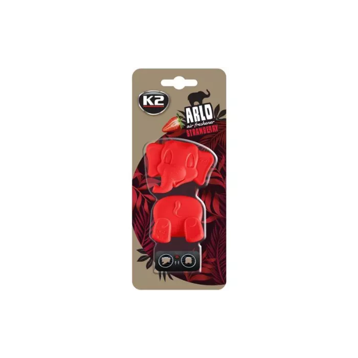K2 Arlo Strawberry АВТОАРОМАТИЗАТОР ДЛЯ ВОЗДУХОВОДА (СЛОНИК)