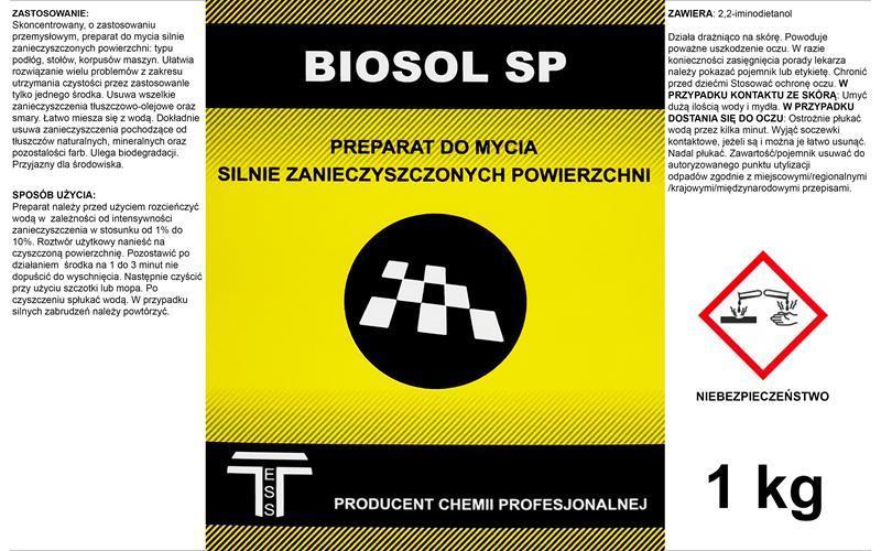 Tess Biosol Sp Preparat Do Mycia Silnie Zanieczyszczonych Powierzchni 1kg