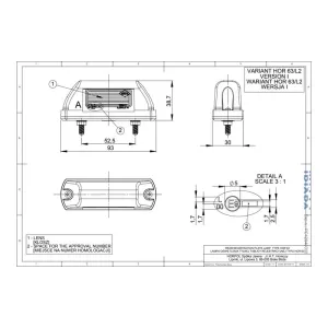 Number Plate Lighting - Small (LED) White 12 / 24V Universal