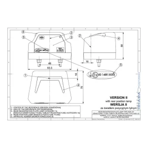 Number Plate Lamp With Position Light (Neon) (LED) White - Red 12 / 24V Universal