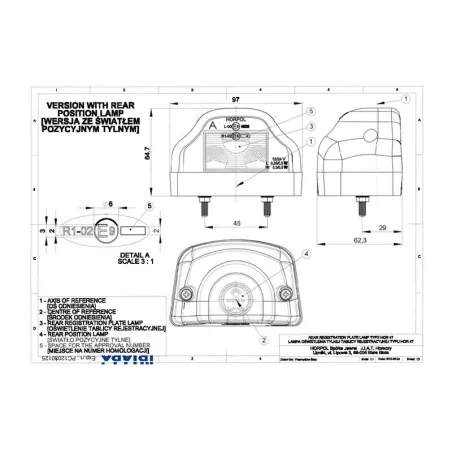 Number Plate Lighting - Small (LED) White 12 / 24V Universal