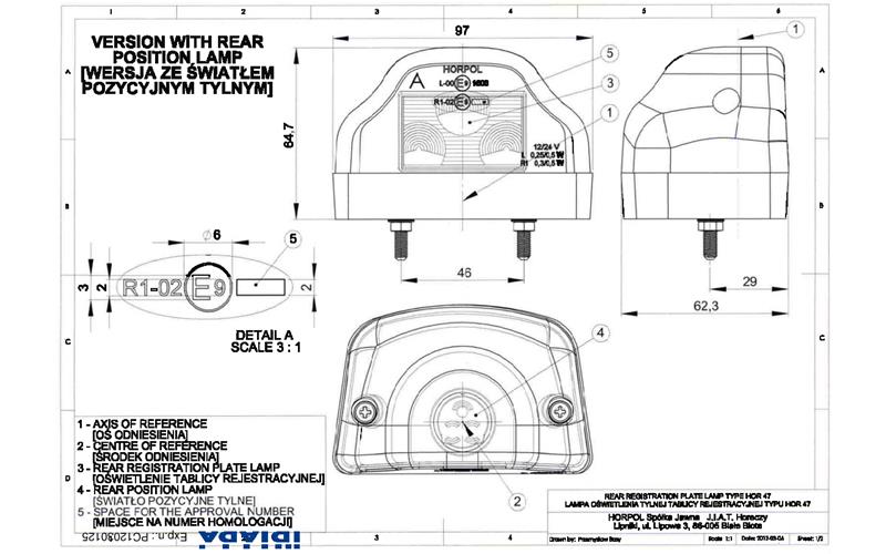 Number Plate Lighting - Small (LED) White 12 / 24V Universal