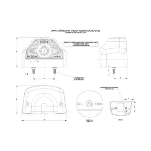 Lámpara de MatrÍcula (LED) Blanca 12 / 24V Universal