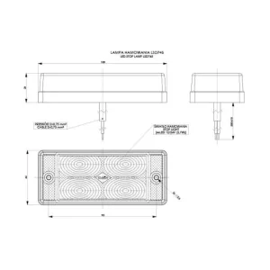 ФОНАРЬ СТОП-СИГНАЛА (LED) КРАСНЫЙ 12 / 24V УНИВЕРСАЛЬНАЯ