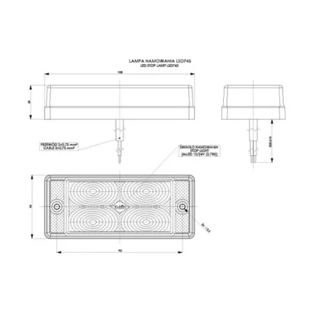 Bremsleuchte (LED) Rot 12 / 24V Universal