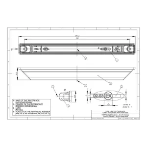 Luz de Freno Larga (LED) Roja 12 / 24V Universal