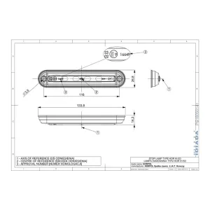 ФОНАРЬ СТОП-СИГНАЛА (LED) КРАСНЫЙ 12 / 24V УНИВЕРСАЛЬНАЯ