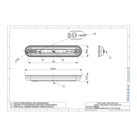 Brake Lamp (LED) Red 12 / 24V Universal