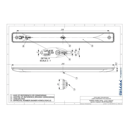 Brake Lamp (LED) Red 12 / 24V Universal