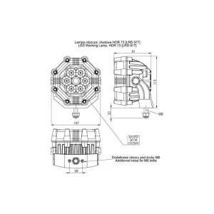 Lampa Robocza (LED) Biały 12 / 24V Uniwersalny