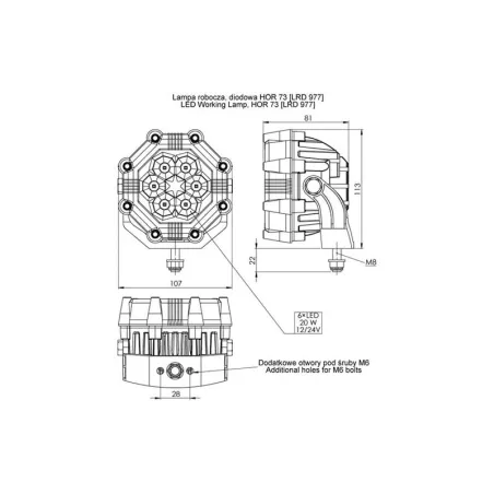 Work Light (LED) White 12 / 24V Universal