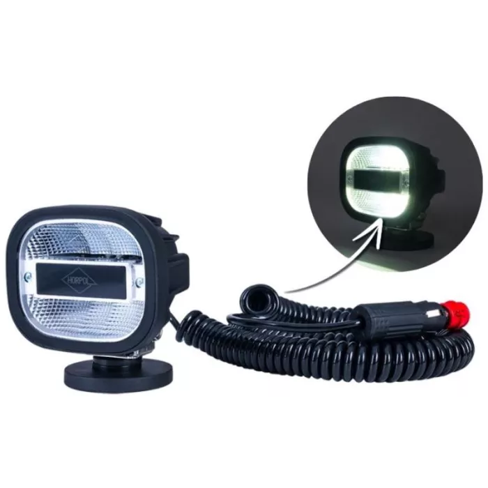 Luz de Trabajo con Imán y Enchufe de Mechero (LED) Blanca 12 / 24V Universal