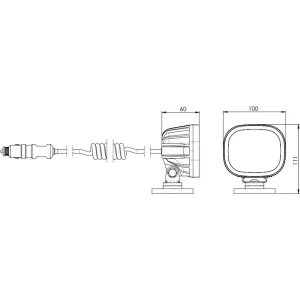 Arbeitsleuchte Mit Magnethalter Und Zigarettenanzünder-Stecker (LED) Weiß 12 / 24V Universal