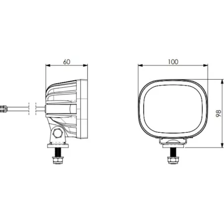 Feu de Travail Et D’avertissement (LED) Blanc - Orange 12 / 24V Universel