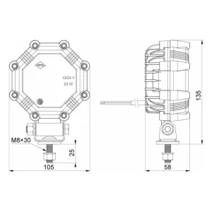 Arbeitsleuchte Slim (LED) Weiß 12 / 24V Universal