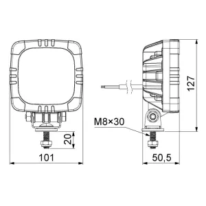 Luz de Trabajo con Función de Marcha Atrás (LED) Blanca 12 / 24V Universal
