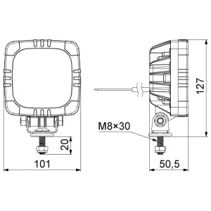 Lampa Robocza (LED) Biały 12 / 24V Uniwersalna