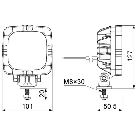 Work Light (LED) White 12 / 24V Universal
