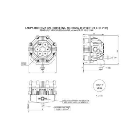 Spotlight 32 W (LED) White 12 / 24V Universal
