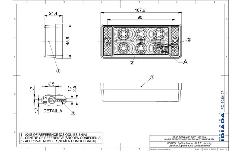 Fog Lamp (LED) Red 12 / 24V Universal
