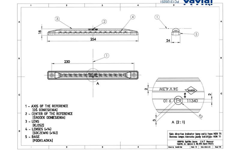 Side Direction Indicator (LED) Orange 12 / 24V Universal
