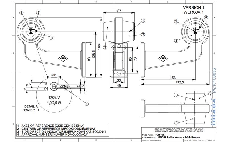 Markierungsleuchte-Blinker (Neon) (LED) Orange 12 / 24V Universal