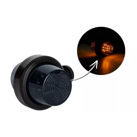 Intermitente Lateral Doble En Brazo Corto (LED) Amarilla 12 / 24V Universal