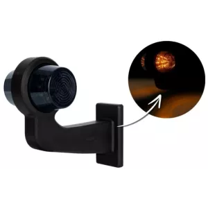 Intermitente Lateral Doble En Brazo Largo (LED) Amarilla 12 / 24V Universal