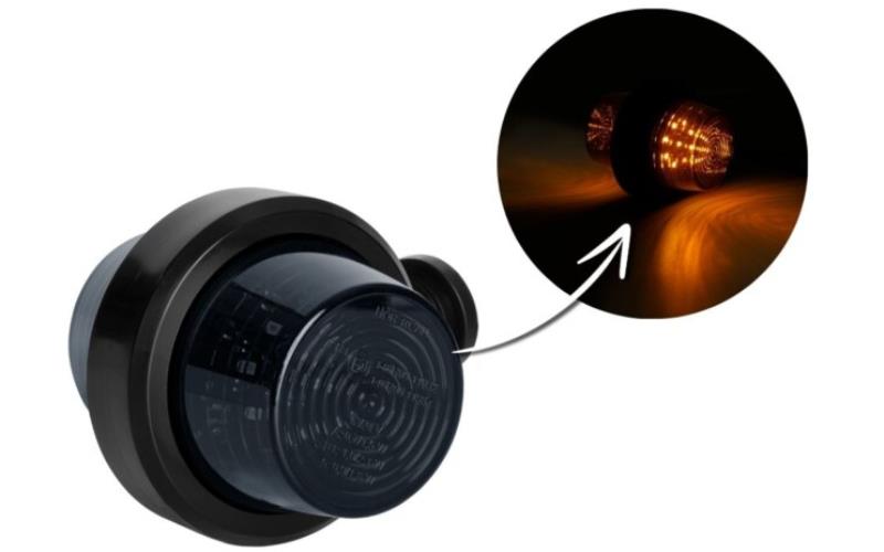 Intermitente Lateral Doble En Brazo Corto (LED) Amarilla 12 / 24V Universal