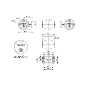 Ein Doppelter Markierungsleuchte-Blinker Mit Einem Kurzen Ausleger (LED) Orange 12 / 24V Universal