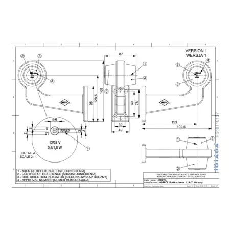 Luz Intermitente (LED) Amarilla 12 / 24V Universal
