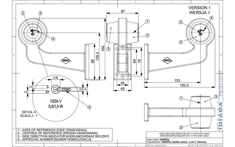 Markierungsleuchte-Blinker (LED) Orange 12 / 24V Universal