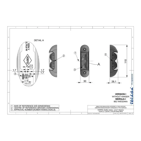 Blinkleuchte (LED) Orange 12 / 24V Universal