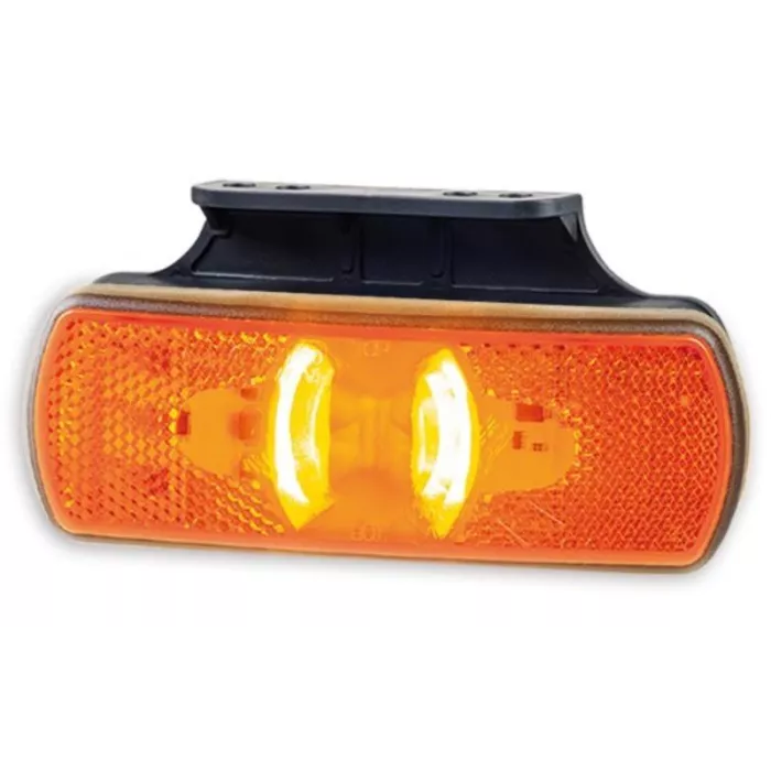 Marker Light With Direction Indicator With A Holder, Triple Function (LED) Orange 12 / 24V Universal