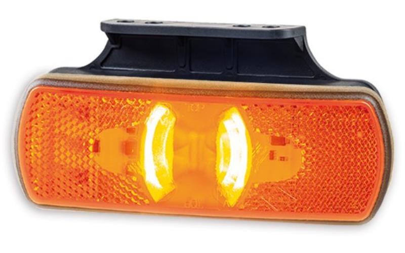 Marker Light With Direction Indicator With A Holder, Triple Function (LED) Orange 12 / 24V Universal