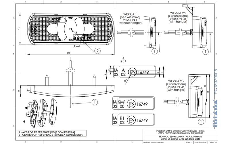 Markierungsleuchte Mit Blinkleuchte, Dreifunktions (LED) Orange 12 / 24V Universal
