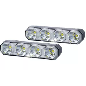 Set Of Day Running Lights (LED) White 12 / 24V Universal