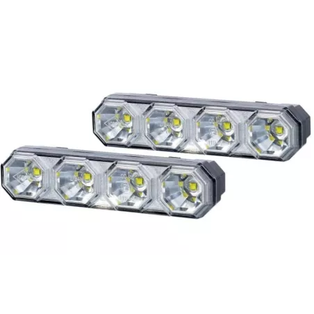 Juego de Dos Luces de Circulación Diurna (LED) Blanca 12 / 24V Universal