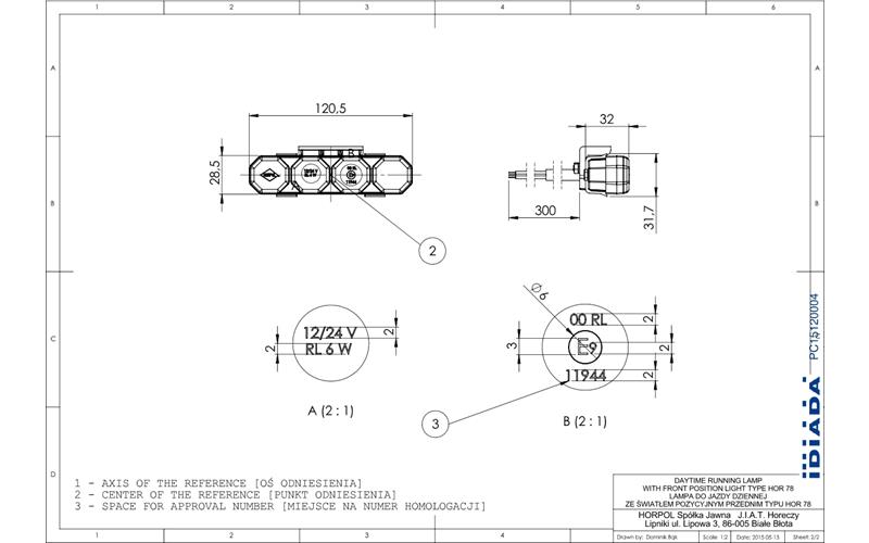 Tagfahrleuchten-Set (LED) Weiß 12 / 24V Universal