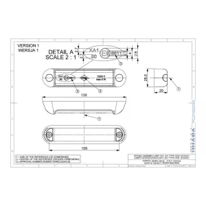 Feu D’avertissement (LED) Orange 12 / 24V Universel
