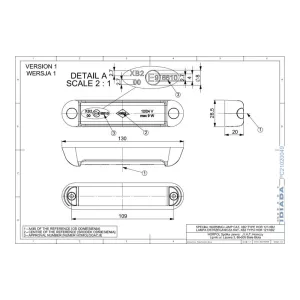 Warnleuchte (LED) Blau 12 / 24V Universal